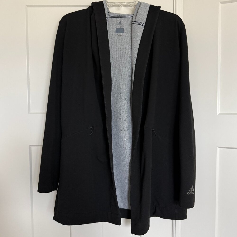 Adidas Women’s Oversized Climalite Open Hoodie Black Size S